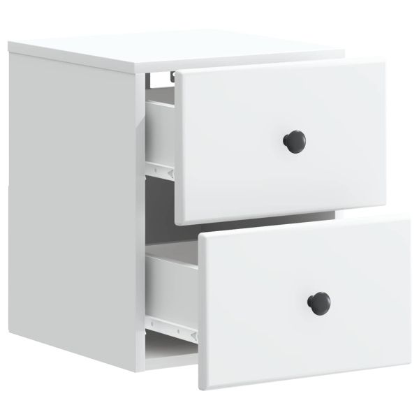 Спален шкаф с монтаж на стена 2 pcs Бяло 34,5 x 33 x 40 см