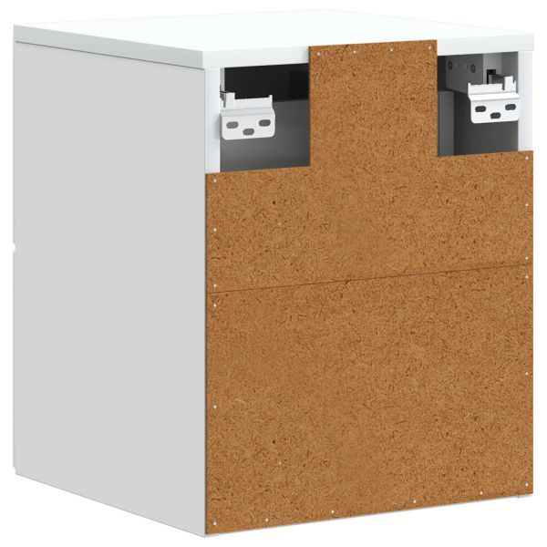Спален шкаф с монтаж на стена 2 pcs Бяло 34,5 x 33 x 40 см