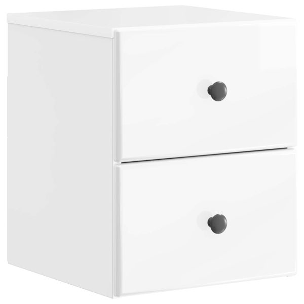 Спален шкаф с монтаж на стена 2 pcs Бял гланц 34,5 x 33 x 40 см