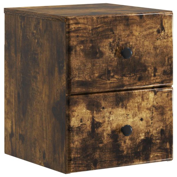 Спален шкаф с монтаж на стена Опушен дъб 34,5 x 33 x 40 см