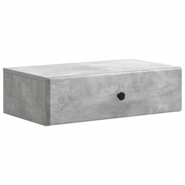 Стенен страничен масичка Бетонно сиво 59 x 34,5 x 17 см