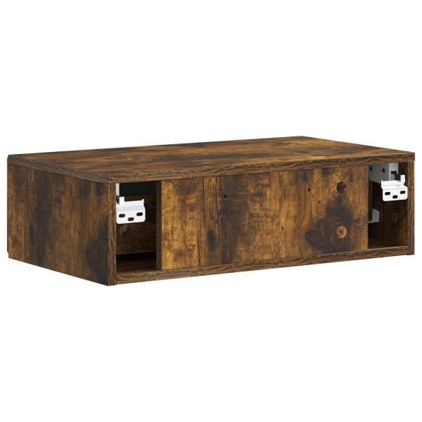 Стенен страничен масичка Опушен дъб 59 x 34,5 x 17 см