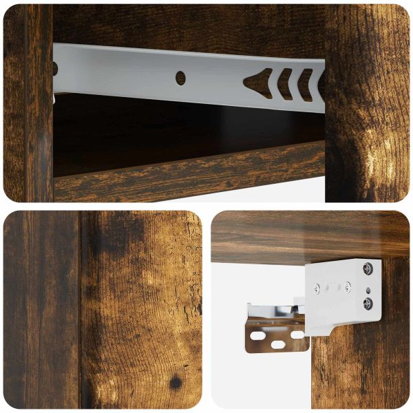 Стенен страничен масичка Опушен дъб 59 x 34,5 x 17 см