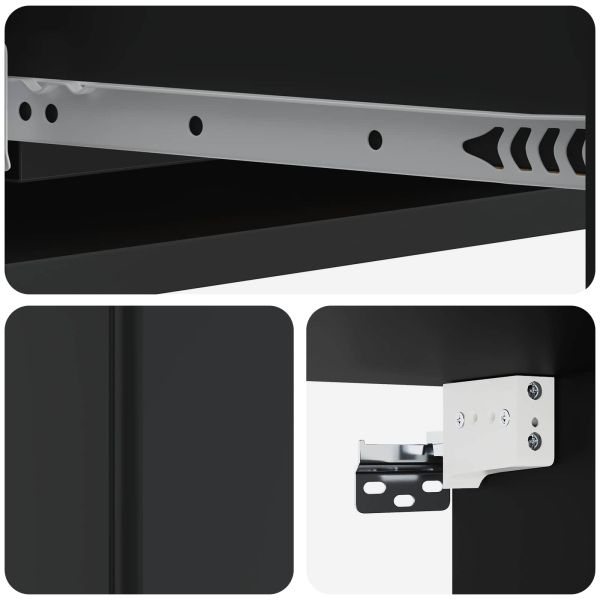 Стенен страничен масичка Черно 87,5 x 34,5 x 17 см