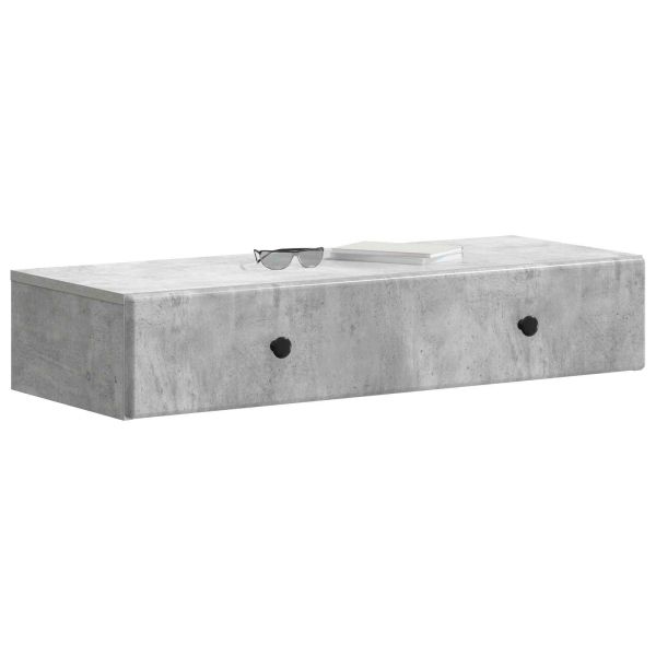 Стенен страничен масичка Бетонно сиво 87,5 x 34,5 x 17 см