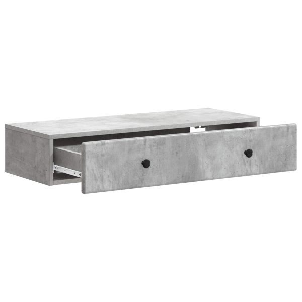 Стенен страничен масичка Бетонно сиво 87,5 x 34,5 x 17 см