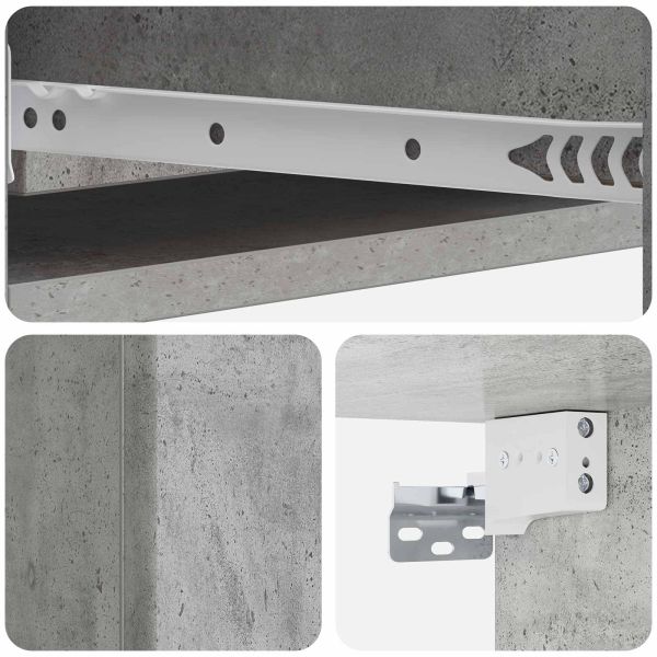 Стенен страничен масичка Бетонно сиво 87,5 x 34,5 x 17 см