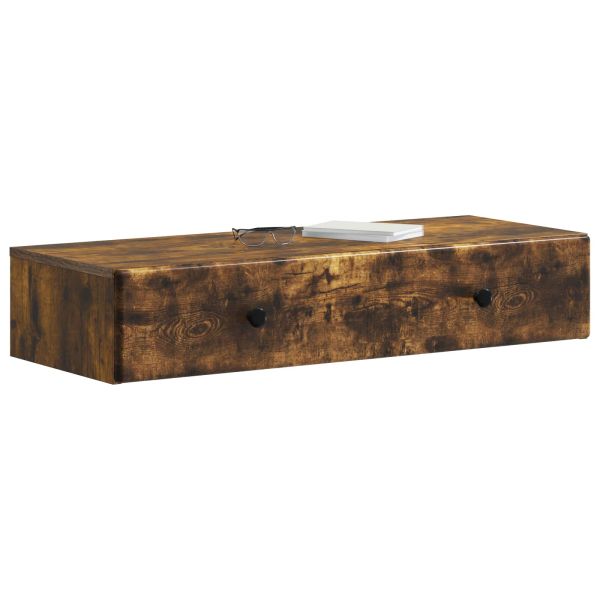 Стенен страничен масичка Опушен дъб 87,5 x 34,5 x 17 см