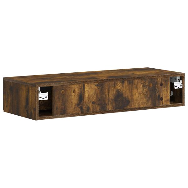 Стенен страничен масичка Опушен дъб 87,5 x 34,5 x 17 см