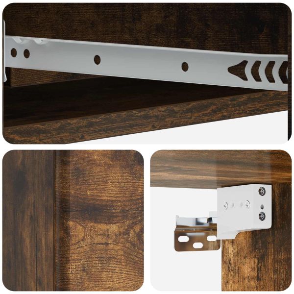 Стенен страничен масичка Опушен дъб 87,5 x 34,5 x 17 см