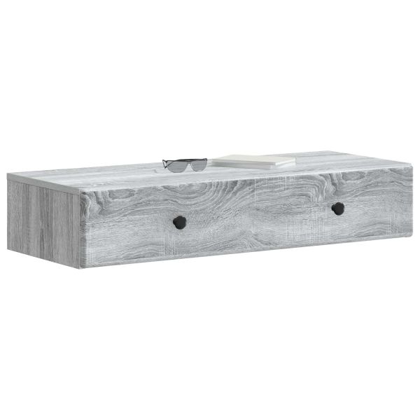 Стенен страничен масичка Сива сонома 87,5 x 34,5 x 17 см