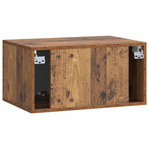 Стенно монтиран ТВ шкаф Старо дърво 59,5 x 41 x 30 см