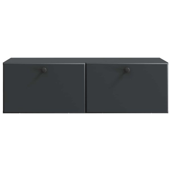 Стенно монтиран ТВ шкаф Черно 98 x 41 x 30 см