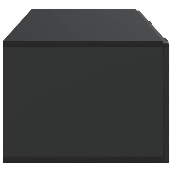 Стенно монтиран ТВ шкаф Черно 98 x 41 x 30 см