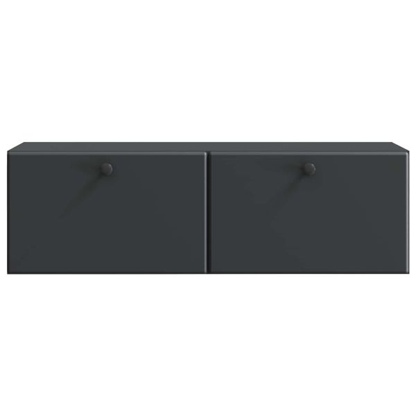 Стенно монтиран ТВ шкаф Черно 98 x 31 x 30 см