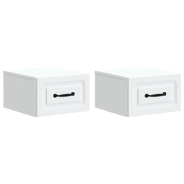 Спален шкаф с монтаж на стена 2 pcs Бяло 34,5 x 33 x 20 см