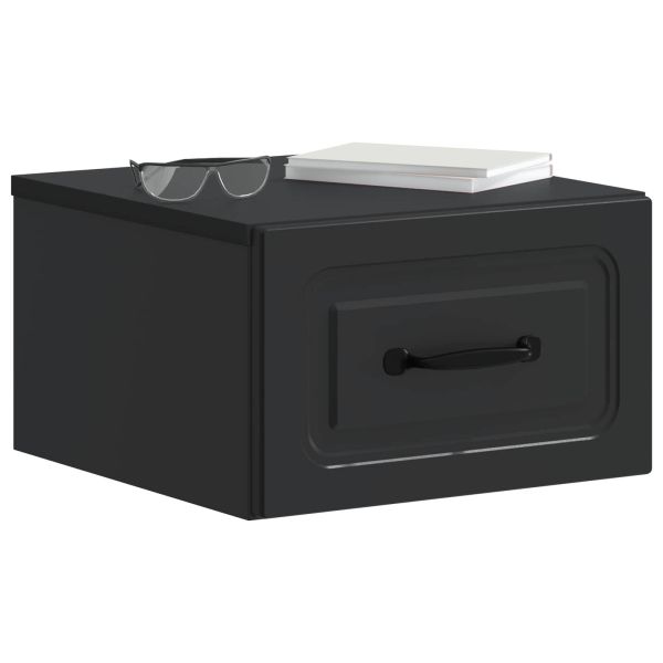 Спален шкаф с монтаж на стена 2 pcs Черно 34,5 x 33 x 20 см
