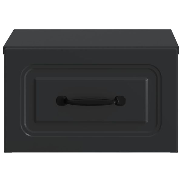 Спален шкаф с монтаж на стена 2 pcs Черно 34,5 x 33 x 20 см