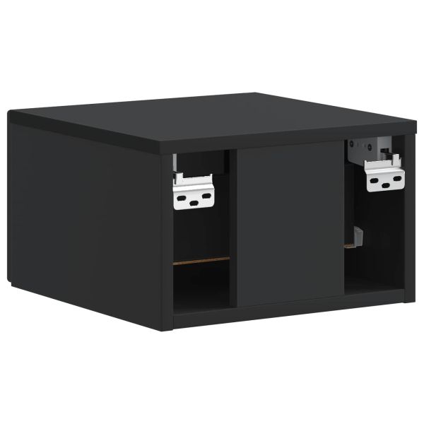 Спален шкаф с монтаж на стена 2 pcs Черно 34,5 x 33 x 20 см