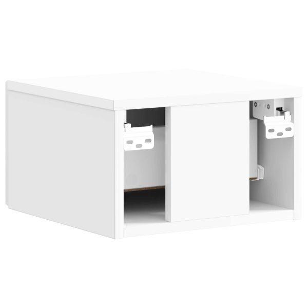 Спален шкаф с монтаж на стена 2 pcs Бял гланц 34,5 x 33 x 20 см