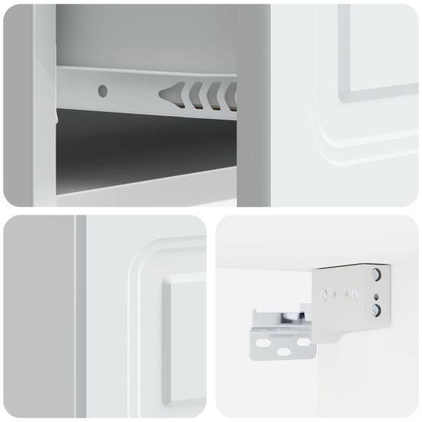 Спален шкаф с монтаж на стена 2 pcs Бяло 49 x 34,5 x 20 см