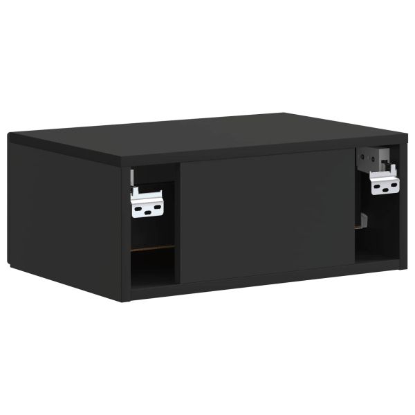 Спален шкаф с монтаж на стена Черно 49 x 34,5 x 20 см
