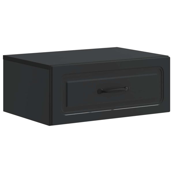 Спален шкаф с монтаж на стена 2 pcs Черно 49 x 34,5 x 20 см