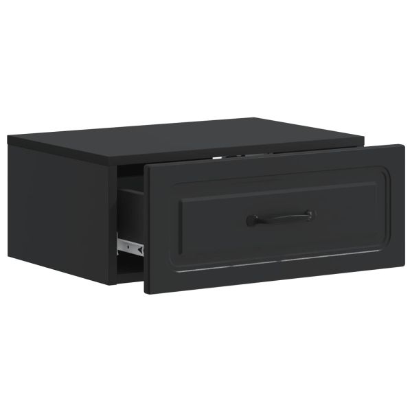 Спален шкаф с монтаж на стена 2 pcs Черно 49 x 34,5 x 20 см