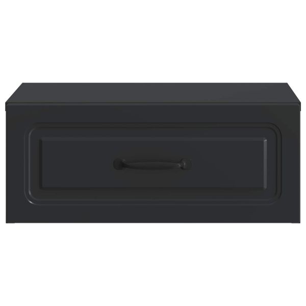 Спален шкаф с монтаж на стена 2 pcs Черно 49 x 34,5 x 20 см