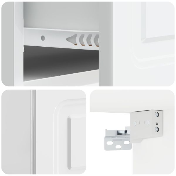 Спален шкаф с монтаж на стена 2 pcs Бял гланц 49 x 34,5 x 20 см