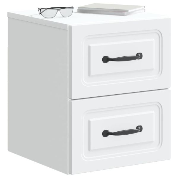 Спален шкаф с монтаж на стена 2 pcs Бяло 34,5 x 33 x 40 см