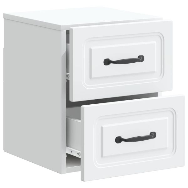 Спален шкаф с монтаж на стена 2 pcs Бяло 34,5 x 33 x 40 см