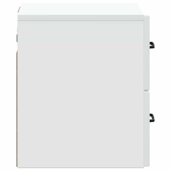 Спален шкаф с монтаж на стена 2 pcs Бяло 34,5 x 33 x 40 см