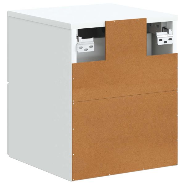 Спален шкаф с монтаж на стена 2 pcs Бяло 34,5 x 33 x 40 см