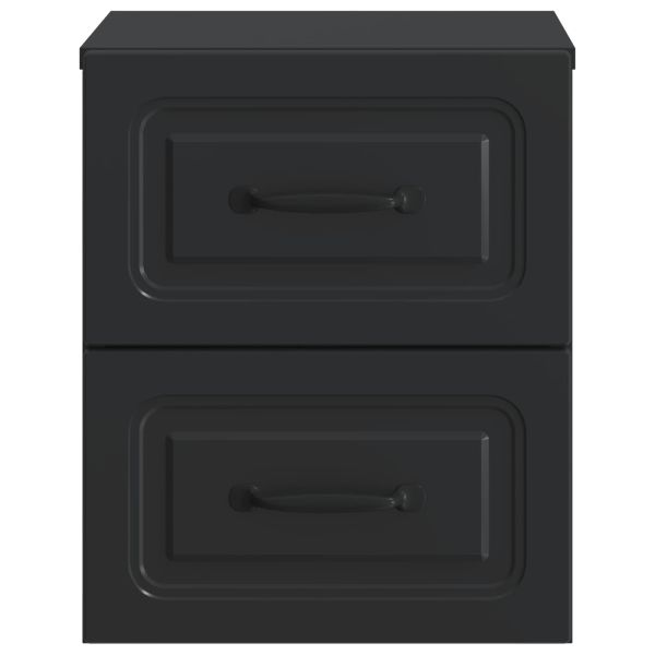 Спален шкаф с монтаж на стена 2 pcs Черно 34,5 x 33 x 40 см