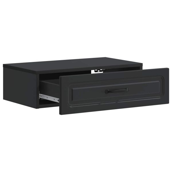 Стенен страничен масичка Черно 59 x 34,5 x 17 см