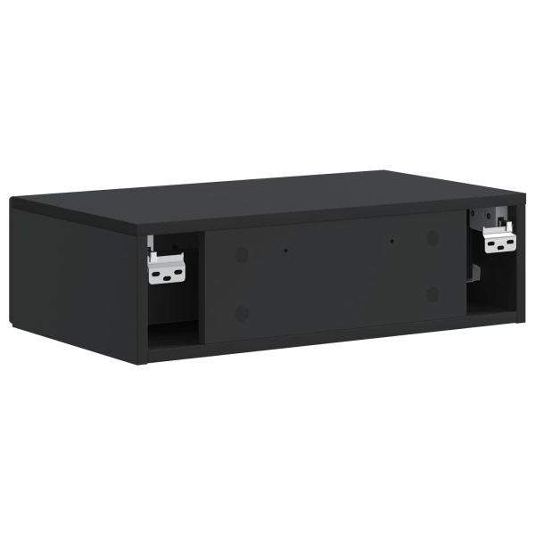 Стенен страничен масичка Черно 59 x 34,5 x 17 см