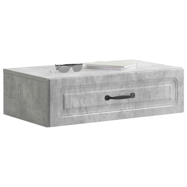 Стенен страничен масичка Бетонно сиво 59 x 34,5 x 17 см