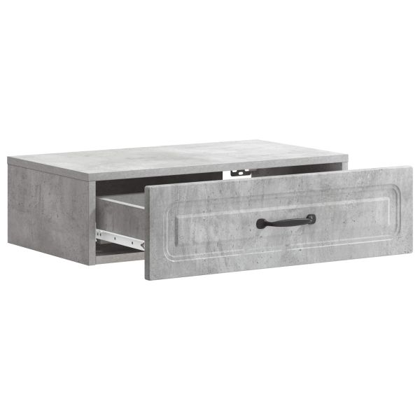 Стенен страничен масичка Бетонно сиво 59 x 34,5 x 17 см