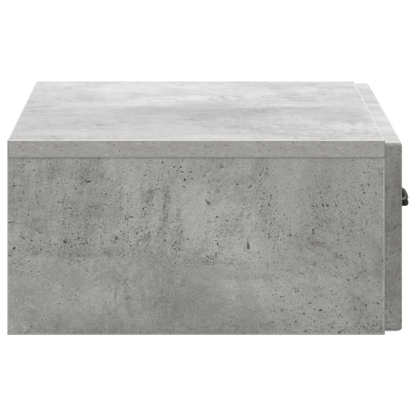 Стенен страничен масичка Бетонно сиво 59 x 34,5 x 17 см