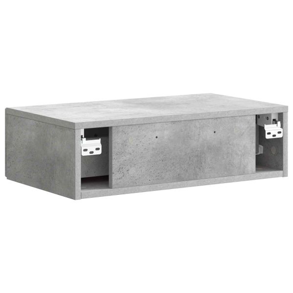 Стенен страничен масичка Бетонно сиво 59 x 34,5 x 17 см