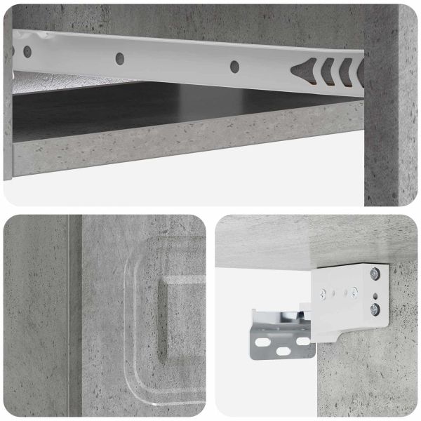 Стенен страничен масичка Бетонно сиво 59 x 34,5 x 17 см