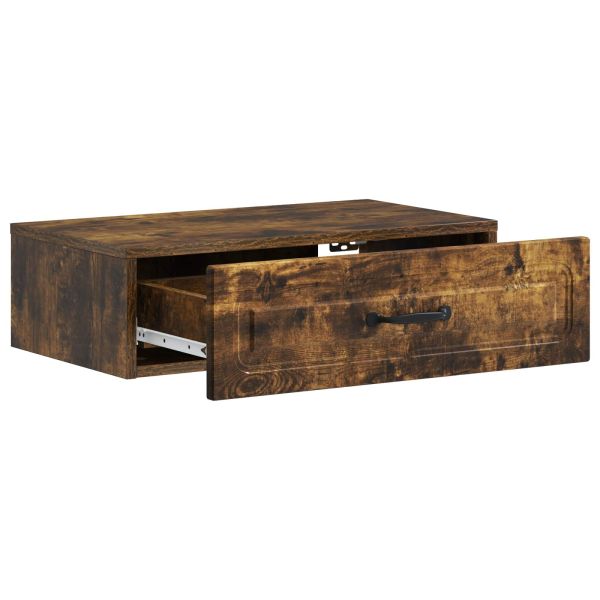 Стенен страничен масичка Опушен дъб 59 x 34,5 x 17 см