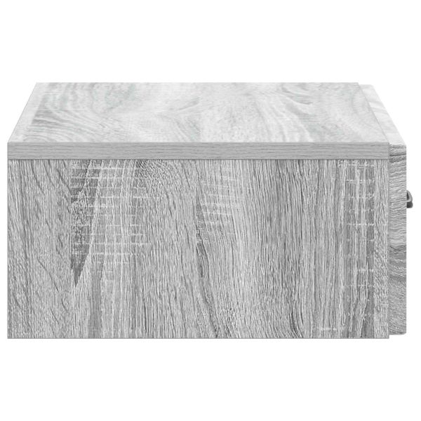 Стенен страничен масичка Сива сонома 59 x 34,5 x 17 см