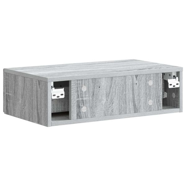 Стенен страничен масичка Сива сонома 59 x 34,5 x 17 см