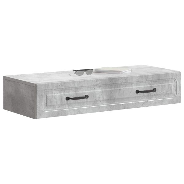 Стенен страничен масичка Бетонно сиво 87,5 x 34,5 x 17 см