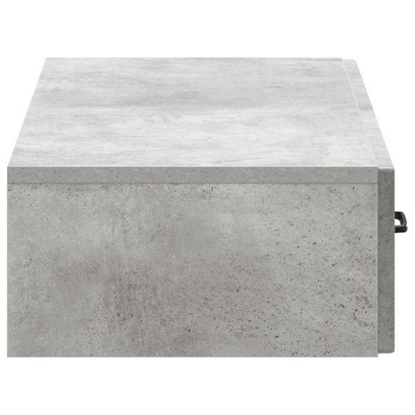 Стенен страничен масичка Бетонно сиво 87,5 x 34,5 x 17 см