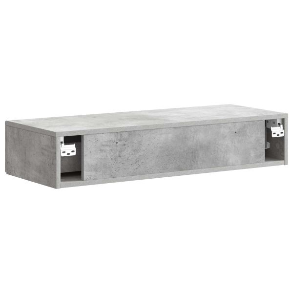 Стенен страничен масичка Бетонно сиво 87,5 x 34,5 x 17 см