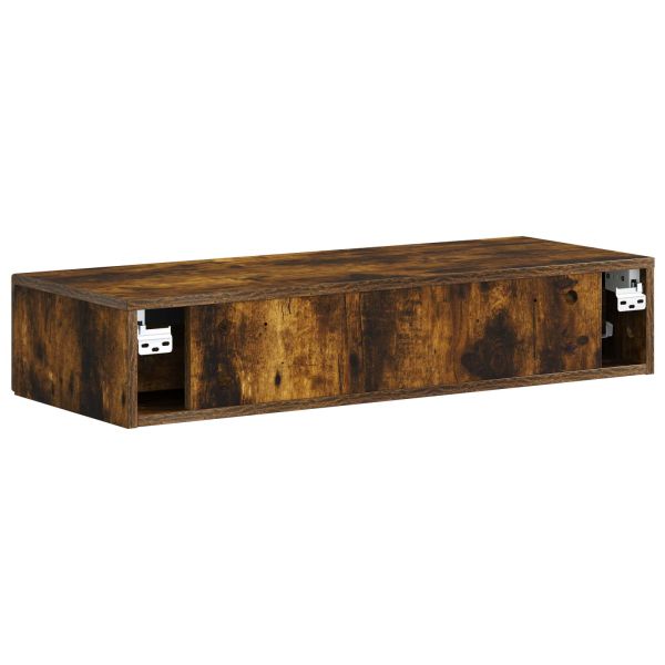 Стенен страничен масичка Опушен дъб 87,5 x 34,5 x 17 см