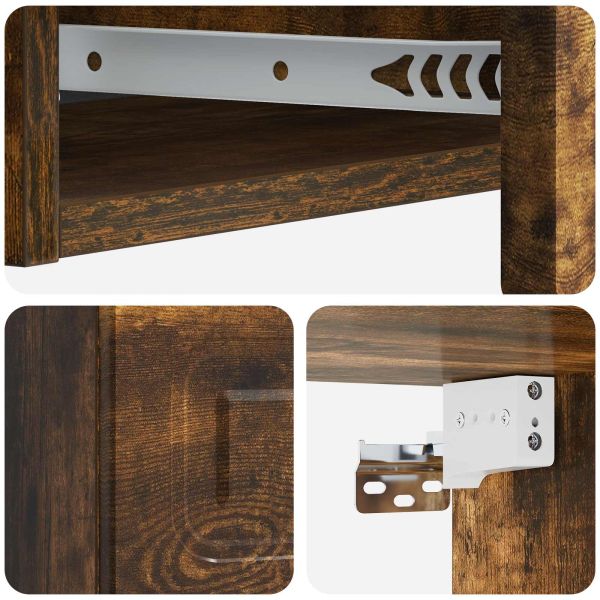 Стенен страничен масичка Опушен дъб 87,5 x 34,5 x 17 см